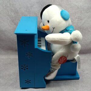 Sound N Light Animatronics Snowman Playing Piano Color and Song Changing